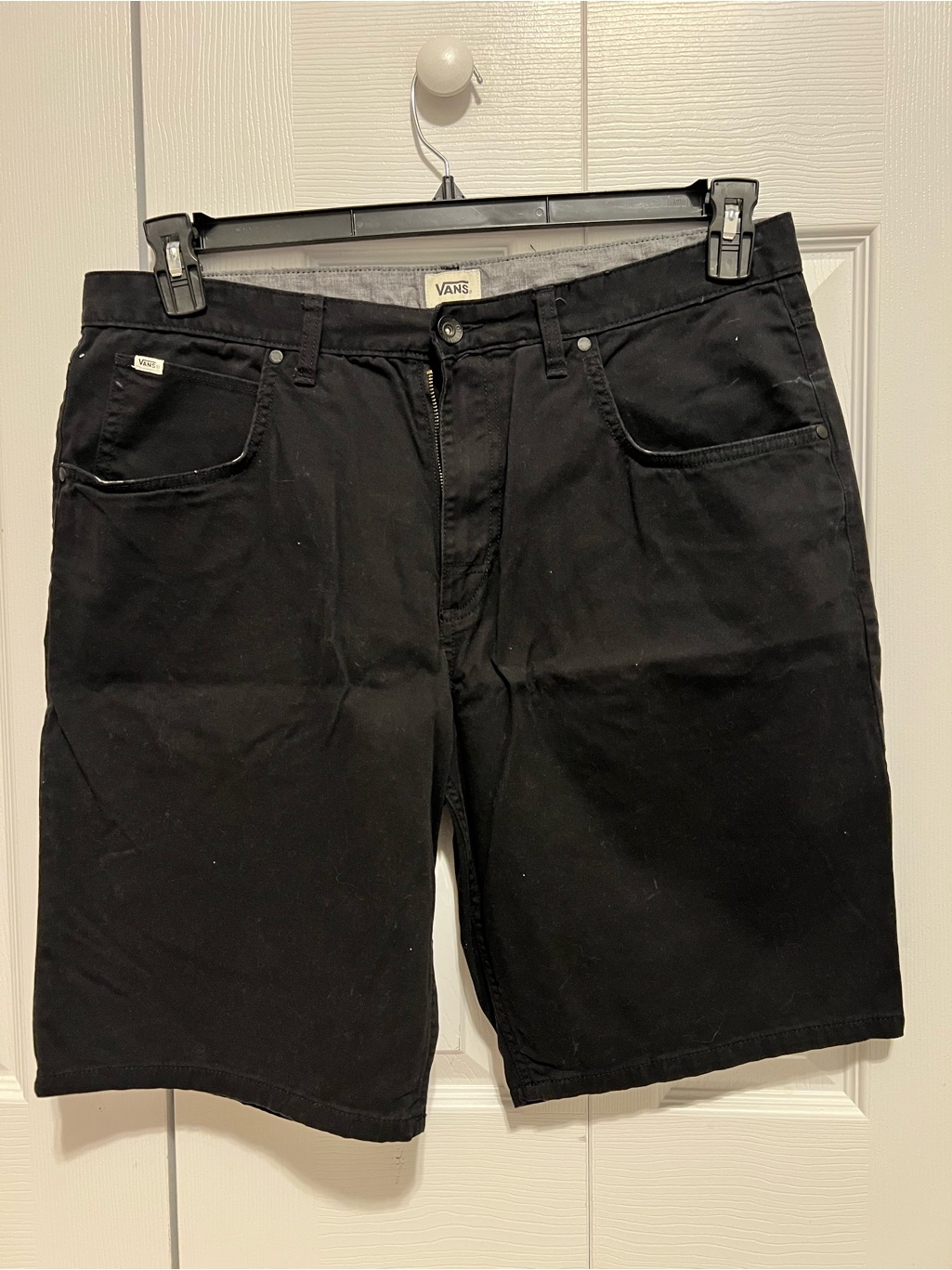 Vans Men's Black Flat-Front Skate Shorts